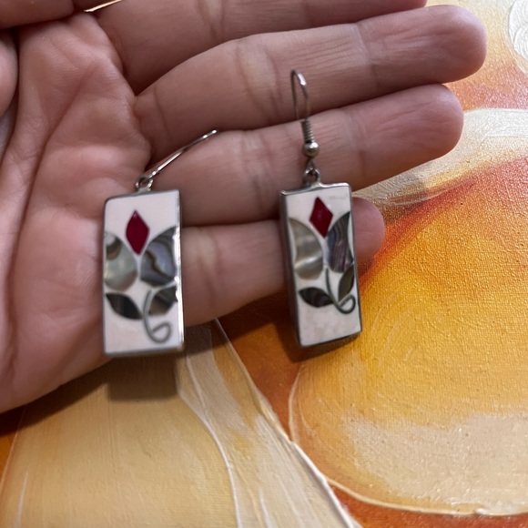 Mexican Alpaca earrings - Picture 2 of 4